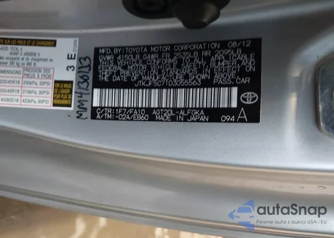 2013 Scion Tc z USA, uszkodzony, nr VIN JTKJF5C71D3055563